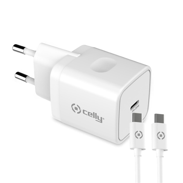 Celly USB-laddare USB-C PD 20W + USB i gruppen Datautstyr / Kabler og adaptere / USB / USB-C hos TP E-commerce Nordic AB (A08374)