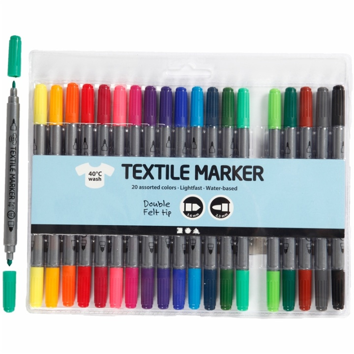 Colortime Textiltusch, standardfärger i gruppen SPORT, FRITID & HOBBY / Hobby / Male & Tegne / Penner, Fargestifter & Blekk hos TP E-commerce Nordic AB (A08384)