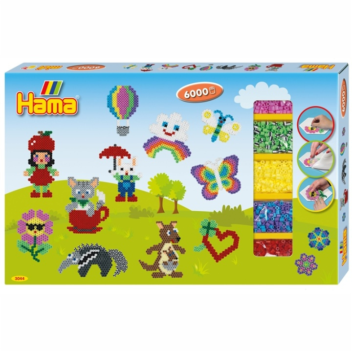 Hama Midi gigantisk gaveeske 6000 stk. i gruppen SPORT, FRITID & HOBBY / Hobby / Perler / Perleplater & Perler hos TP E-commerce Nordic AB (A08470)