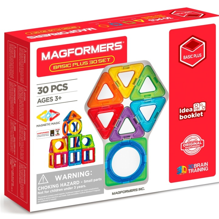 Magformers Basic Plus 30 i gruppen LEKER, BARN OG BABY / Leker / Byggeleker / Byggeklosser hos TP E-commerce Nordic AB (A08544)