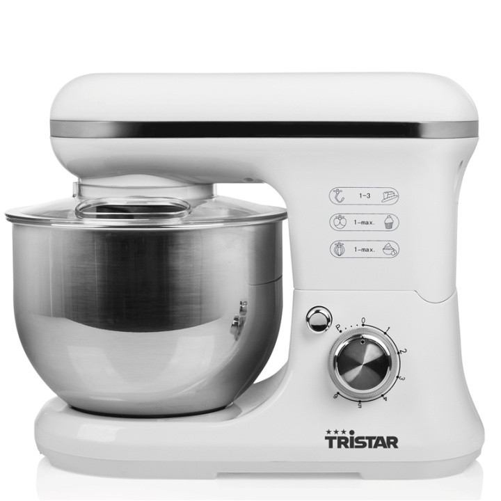 Tristar Kjøkkenmaskin 5,0 l med skål i rustfritt stål MX-4817 1200Watt i gruppen HJEM, HUS OG HAGE / Husholdningsapparater / Matprosessorer og kjøkkenassistenter / Kjøkkenassistenter og tilbehør hos TP E-commerce Nordic AB (A08673)