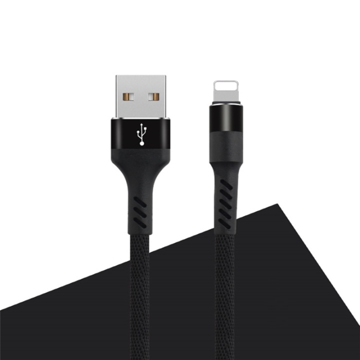 MXUC-01 Lynkabel (2A) for hurtiglading, svart i gruppen SMARTTELEFON & NETTBRETT / Ladere og Kabler / Kabler / Kabler Lightning hos TP E-commerce Nordic AB (A08723)