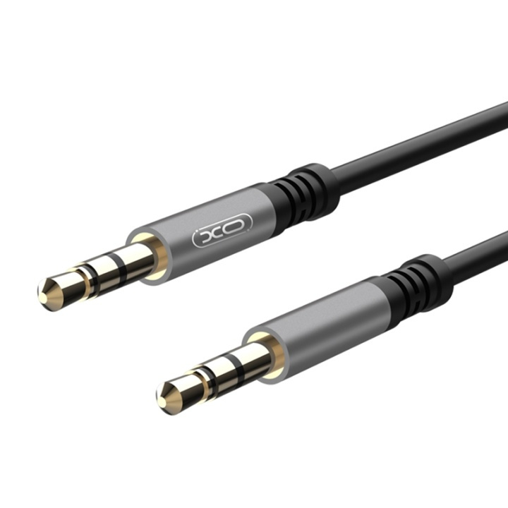 XO NB121 3,5 mm - 3,5 mm Audio-Kabel (mini-jack) 1m, Svart i gruppen Elektronikk / Kabler og adaptere / Lyd analog / 3,5 mm hos TP E-commerce Nordic AB (A08748)