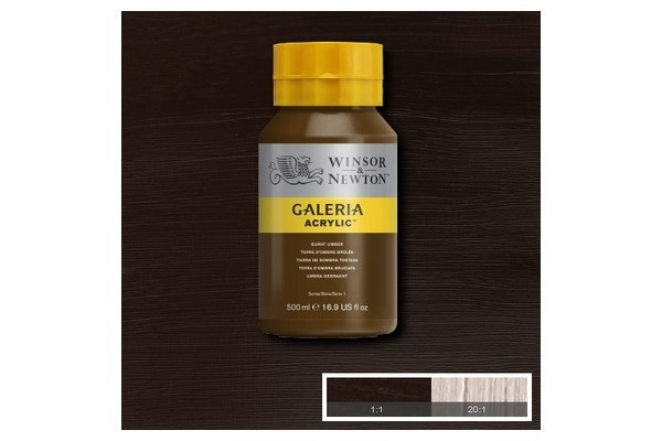 Galeria Akryl 500Ml Brent Umbra 076 i gruppen SPORT, FRITID & HOBBY / Hobby / Male & Tegne / Kunstnerfarger / Akryl hos TP E-commerce Nordic AB (A08782)