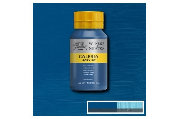 Galeria Akryl 500 ml dyp turkis 232 i gruppen SPORT, FRITID & HOBBY / Hobby / Male & Tegne / Kunstnerfarger / Akryl hos TP E-commerce Nordic AB (A08793)