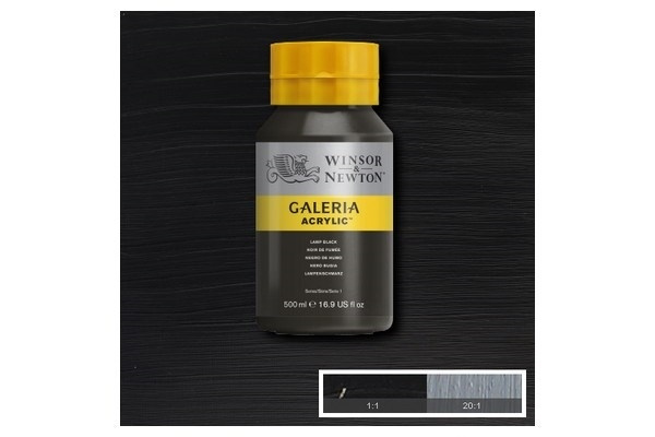 Galeria Acrylic 500Ml Lamp Black 337 i gruppen SPORT, FRITID & HOBBY / Hobby / Male & Tegne / Kunstnerfarger / Akryl hos TP E-commerce Nordic AB (A08799)