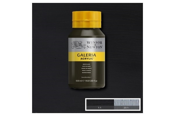 Galeria Akryl 500 ml Mars Svart 386 i gruppen SPORT, FRITID & HOBBY / Hobby / Male & Tegne / Kunstnerfarger / Akryl hos TP E-commerce Nordic AB (A08801)