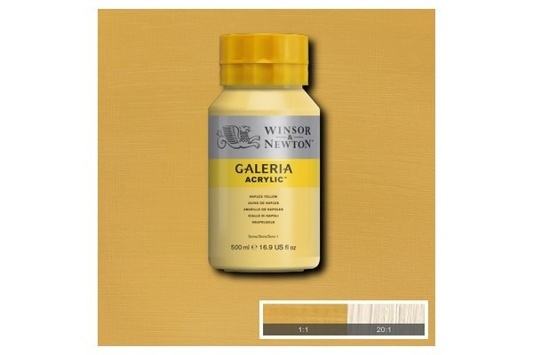 Galeria Akryl 500 ml Napoli gul 422 i gruppen SPORT, FRITID & HOBBY / Hobby / Male & Tegne / Kunstnerfarger / Akryl hos TP E-commerce Nordic AB (A08803)