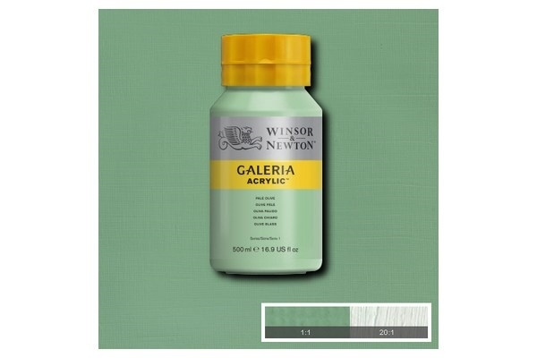 Galeria Akryl 500 ml blek oliven 435 i gruppen SPORT, FRITID & HOBBY / Hobby / Male & Tegne / Kunstnerfarger / Akryl hos TP E-commerce Nordic AB (A08805)