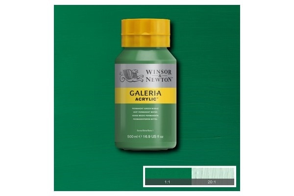 Galeria Akryl 500 ml perm grønn midt 484 i gruppen SPORT, FRITID & HOBBY / Hobby / Male & Tegne / Kunstnerfarger / Akryl hos TP E-commerce Nordic AB (A08816)