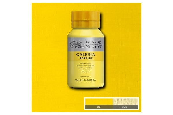 Galeria Acrylic 500Ml Process Yellow 537 i gruppen SPORT, FRITID & HOBBY / Hobby / Male & Tegne / Kunstnerfarger / Akryl hos TP E-commerce Nordic AB (A08823)