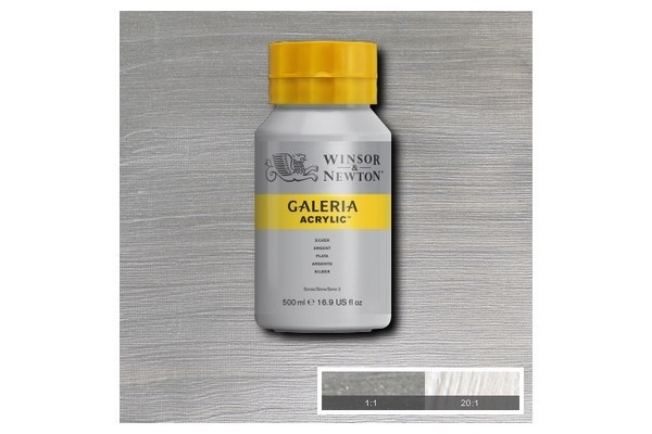Galeria Akryl 500Ml Sølv 617 i gruppen SPORT, FRITID & HOBBY / Hobby / Male & Tegne / Kunstnerfarger / Akryl hos TP E-commerce Nordic AB (A08830)