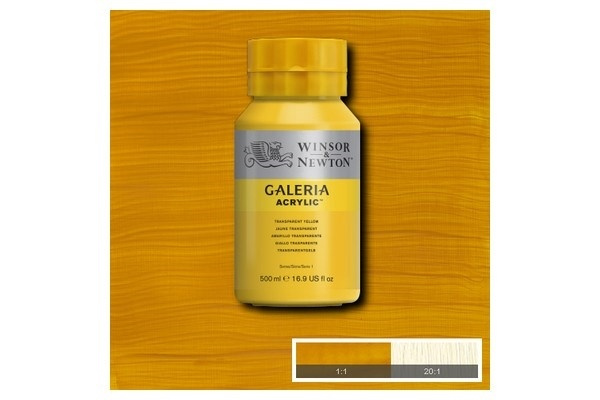 Galeria Akryl 500Ml Trans Yellow 653 i gruppen SPORT, FRITID & HOBBY / Hobby / Male & Tegne / Kunstnerfarger / Akryl hos TP E-commerce Nordic AB (A08832)