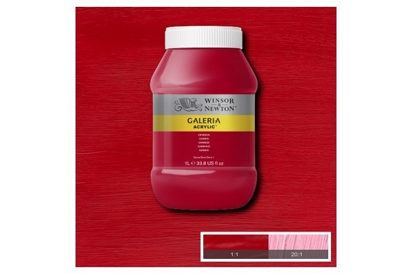 Galeria Acrylic 1L Crimson 203 i gruppen SPORT, FRITID & HOBBY / Hobby / Male & Tegne / Kunstnerfarger / Akryl hos TP E-commerce Nordic AB (A08893)