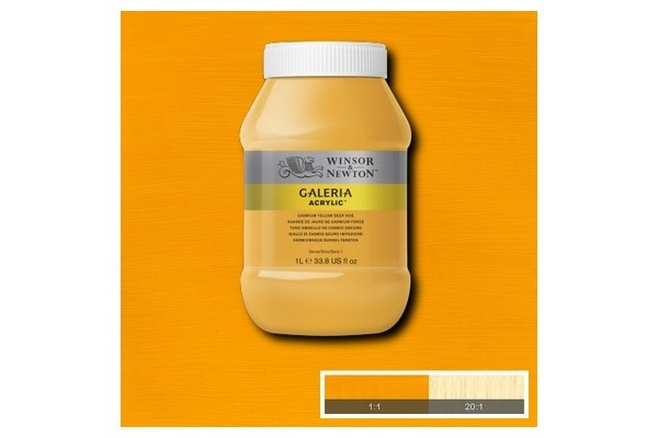 Galeria Acrylic 1L Cad Yellow Deep Hue 115 i gruppen SPORT, FRITID & HOBBY / Hobby / Male & Tegne / Kunstnerfarger / Akryl hos TP E-commerce Nordic AB (A08898)