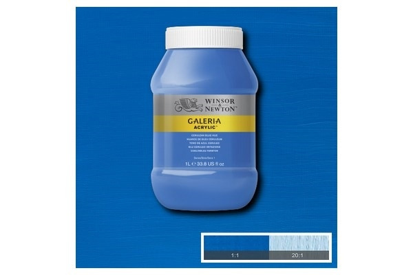 Galeria Akryl 1L Cerulean Blue Hue 138 i gruppen SPORT, FRITID & HOBBY / Hobby / Male & Tegne / Kunstnerfarger / Akryl hos TP E-commerce Nordic AB (A08899)