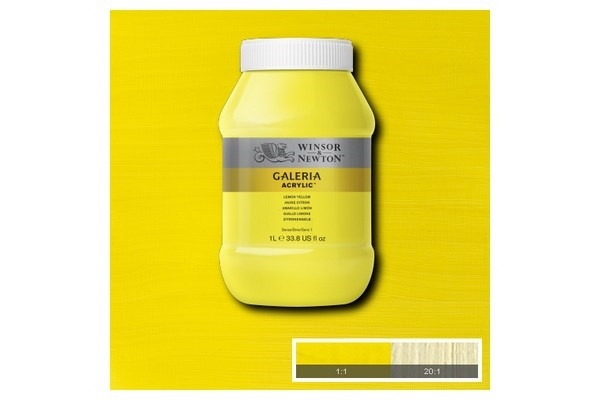 Galeria Acrylic 1L Lemon Yellow 346 i gruppen SPORT, FRITID & HOBBY / Hobby / Male & Tegne / Kunstnerfarger / Akryl hos TP E-commerce Nordic AB (A08901)