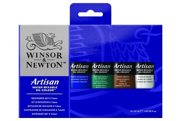 Artisan Water Mixable Oil Beginner Set 6x37ml i gruppen SPORT, FRITID & HOBBY / Hobby / Male & Tegne / Kunstnerfarger / Oljefarger hos TP E-commerce Nordic AB (A08957)