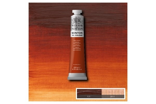 Winton Oil Col 200Ml (02) Burnt Sienna 074 i gruppen SPORT, FRITID & HOBBY / Hobby / Male & Tegne / Kunstnerfarger / Oljefarger hos TP E-commerce Nordic AB (A09063)