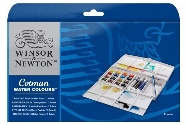 Cotman Water Colour Paintingbox PLUS i gruppen SPORT, FRITID & HOBBY / Hobby / Male & Tegne / Kunstnerfarger / Akvarellfarger hos TP E-commerce Nordic AB (A09090)