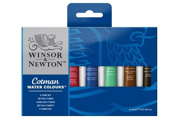 Cotman Water Color Tubset 6x8 ml i gruppen SPORT, FRITID & HOBBY / Hobby / Male & Tegne / Kunstnerfarger / Akvarellfarger hos TP E-commerce Nordic AB (A09094)