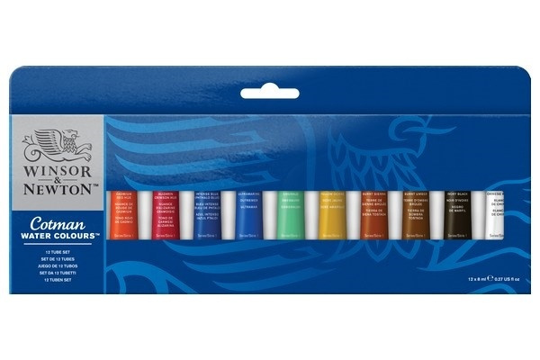 Cotman akvarellfargetuber 12x8 ml i gruppen SPORT, FRITID & HOBBY / Hobby / Male & Tegne / Kunstnerfarger / Akvarellfarger hos TP E-commerce Nordic AB (A09095)