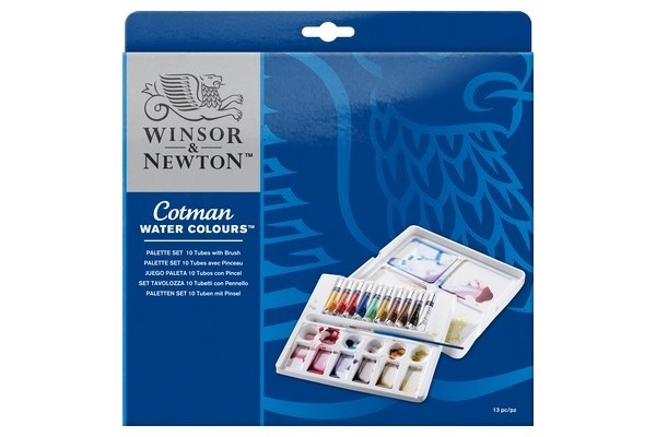 Cotman vannfargesett med palett i gruppen SPORT, FRITID & HOBBY / Hobby / Male & Tegne / Kunstnerfarger / Akvarellfarger hos TP E-commerce Nordic AB (A09099)