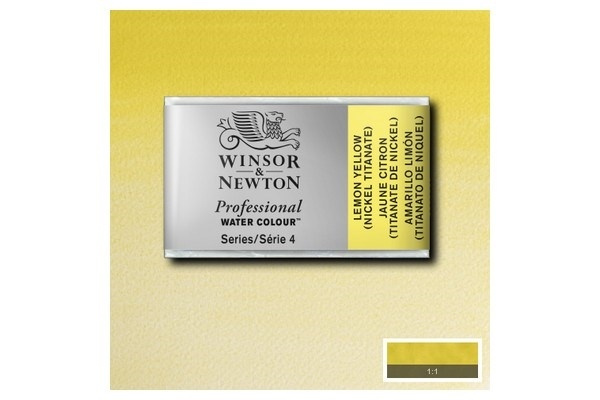 Prof Water Colour Pan/W Lemon Yellow Hue 347 i gruppen SPORT, FRITID & HOBBY / Hobby / Male & Tegne / Kunstnerfarger / Akvarellfarger hos TP E-commerce Nordic AB (A09126)