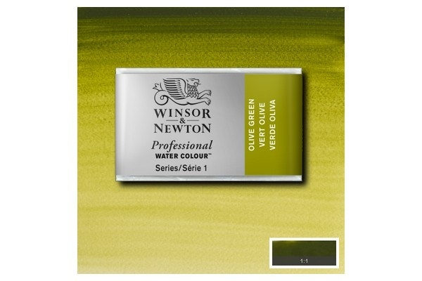 Prof Water Colour Pan/W Olive Green 447 i gruppen SPORT, FRITID & HOBBY / Hobby / Male & Tegne / Kunstnerfarger / Akvarellfarger hos TP E-commerce Nordic AB (A09134)