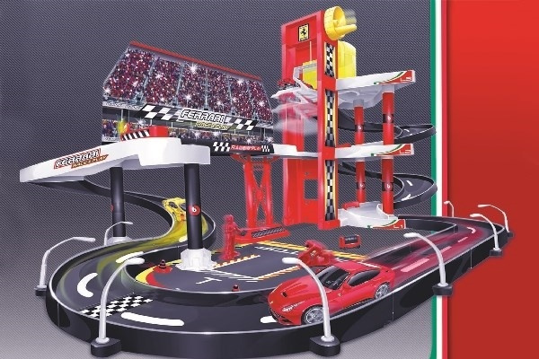 Ferrari racing garage incl. 1 car 1:43 i gruppen LEKER, BARN OG BABY / Leker / Lekebiler hos TP E-commerce Nordic AB (A09251)