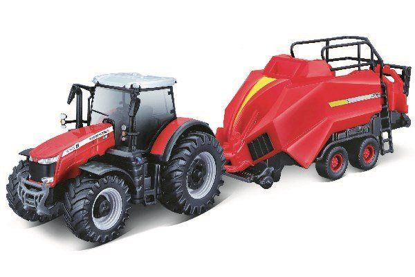 Massey Ferguson 8740S 10 cm with Baler Lifter i gruppen LEKER, BARN OG BABY / Leker / Lekebiler hos TP E-commerce Nordic AB (A09905)