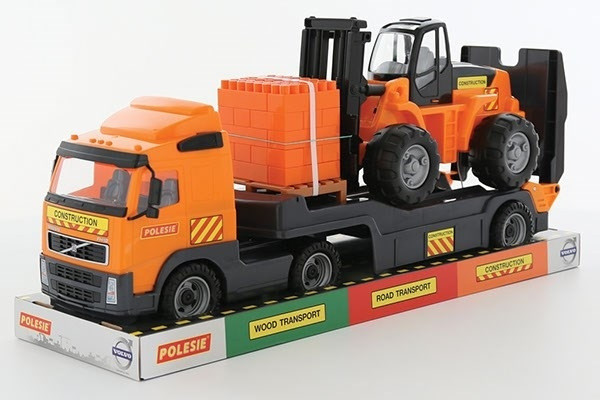 Volvo lastebil med gaffeltruck 750x230x345mm i gruppen LEKER, BARN OG BABY / Leker / Lekebiler hos TP E-commerce Nordic AB (A10052)