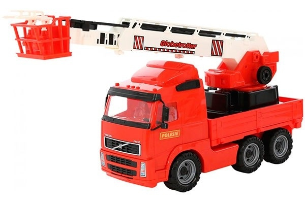 Volvo brannbil med kran på lasteplan 580x195x340 mm i gruppen LEKER, BARN OG BABY / Leker / Lekebiler hos TP E-commerce Nordic AB (A10056)