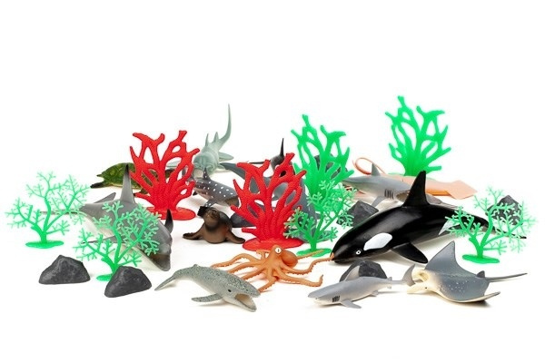 ANIMAL PLAnetto 30stk marine dyr i 3,2L beholder i gruppen LEKER, BARN OG BABY / Leker / Figurer, miniatyrer og tilbehør hos TP E-commerce Nordic AB (A10141)