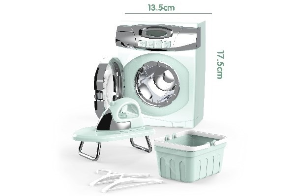 Home Elektrisk tvättmaskin med tillbehör 17,5x13,7cm i gruppen LEKER, BARN OG BABY / Leker / Kjøkkenleker hos TP E-commerce Nordic AB (A10155)