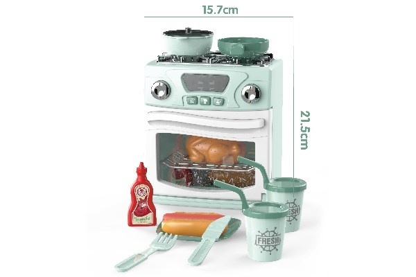 Home Elektrisk komfyr/ovn med tilbehør 21,5x15,7 cm i gruppen LEKER, BARN OG BABY / Leker / Lite hjem & rollespill hos TP E-commerce Nordic AB (A10156)