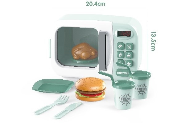 Home Elektrisk mikrobølgeovn med tilbehør 20,4x13,7cm i gruppen LEKER, BARN OG BABY / Leker / Lite hjem & rollespill hos TP E-commerce Nordic AB (A10157)