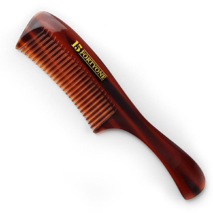 1541 London Avrundet skjeggkam med lomme i gruppen HELSE OG SKJØNNHET / Hår & styling / Barbering og trimming / Skjeggkammer og barberkoster hos TP E-commerce Nordic AB (A10189)