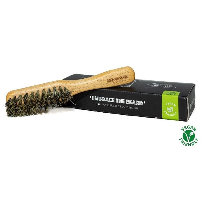 1541 London Vegansk børste med håndtak i gruppen HELSE OG SKJØNNHET / Hår & styling / Barbering og trimming / Skjeggkammer og barberkoster hos TP E-commerce Nordic AB (A10192)