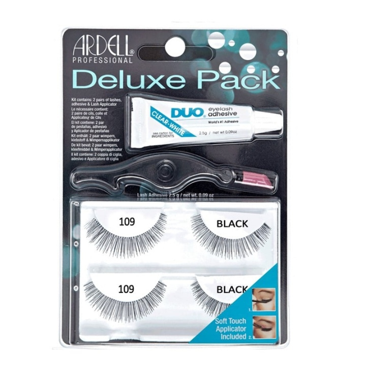 Ardell Øyevipper Deluxe-pakke 109 Black i gruppen HELSE OG SKJØNNHET / Makeup / Øyne og øyebryn / Løsvipper hos TP E-commerce Nordic AB (A10263)