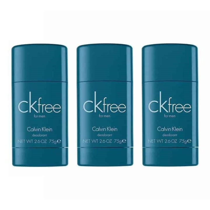 3-pack Calvin Klein CK Free Deostick 75ml i gruppen HELSE OG SKJØNNHET / Duft og parfyme / Deodorant / Deo for han hos TP E-commerce Nordic AB (A10563)