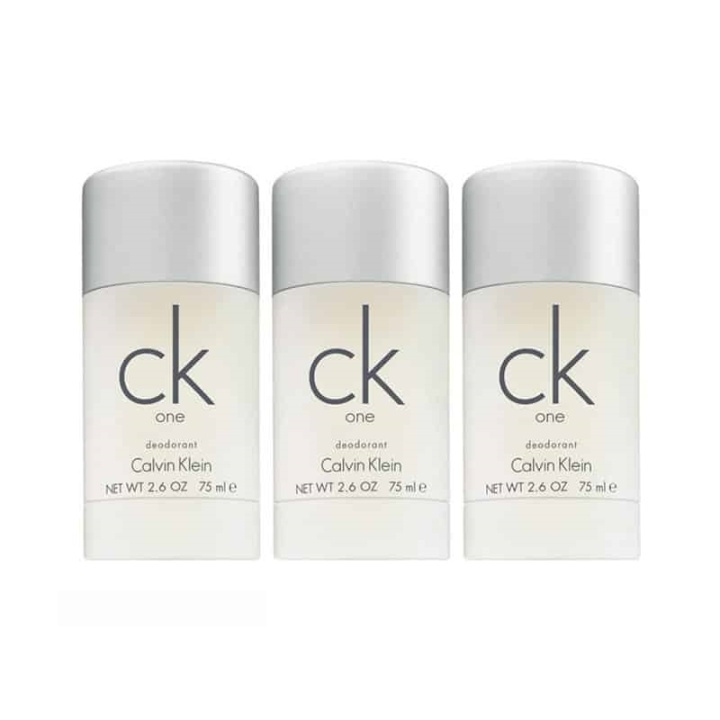 3-pack Calvin Klein CK One Deostick 75ml i gruppen HELSE OG SKJØNNHET / Duft og parfyme / Deodorant / Deo for han hos TP E-commerce Nordic AB (A10564)