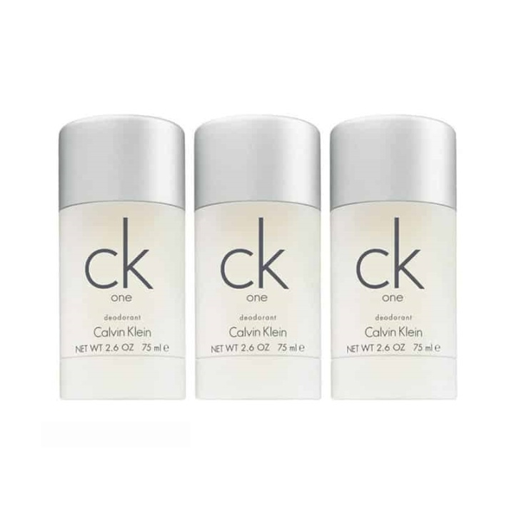 Calvin Klein 3-pk Calvin Klein CK One Deostick 75ml i gruppen HELSE OG SKJØNNHET / Duft og parfyme / Deodorant / Deo for han hos TP E-commerce Nordic AB (A10564)