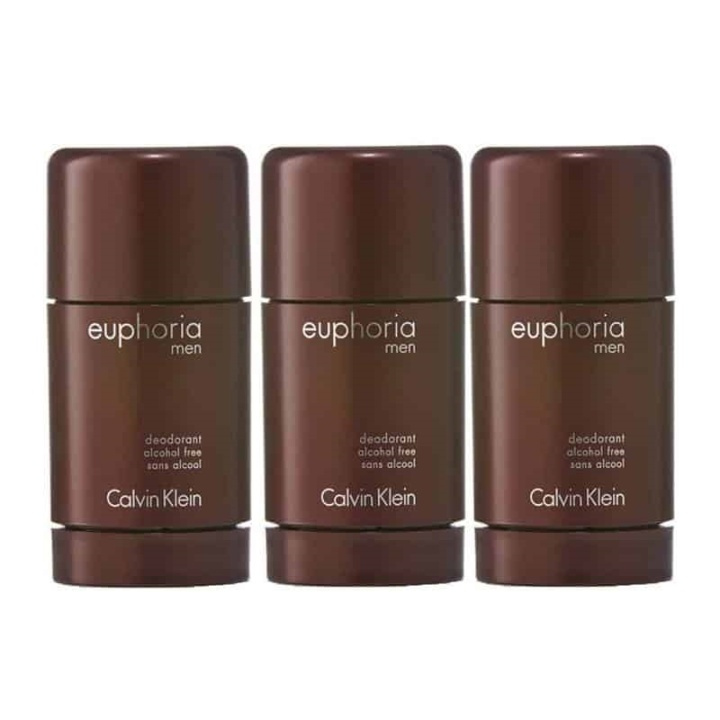 3-pack Calvin Klein Euphoria For Men Deostick 75ml i gruppen HELSE OG SKJØNNHET / Duft og parfyme / Deodorant / Deo for han hos TP E-commerce Nordic AB (A10566)