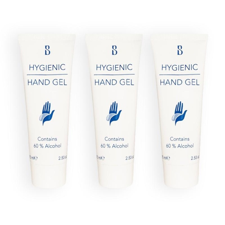 3-pakning Brilliant Smile Hygienic Hand Gel med alkohol 75 ml i gruppen HELSE OG SKJØNNHET / Helsepleie / Hånddesinfeksjon hos TP E-commerce Nordic AB (A10672)