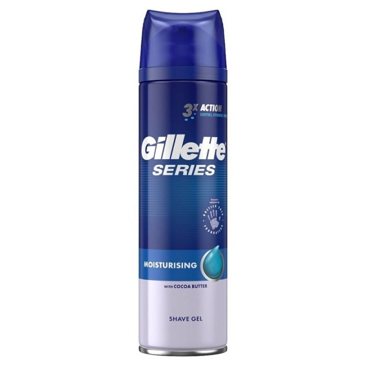 Gillette Series Moisturising Shave Gel 200 ml i gruppen HELSE OG SKJØNNHET / Hår & styling / Barbering og trimming / Barberhøvler og tilbehør hos TP E-commerce Nordic AB (A10927)