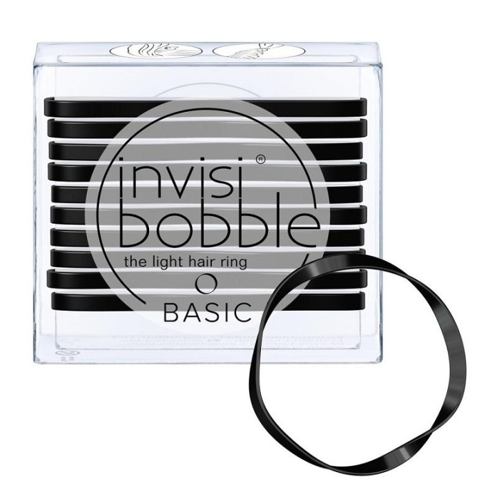 Invisibobble Basic True Black 10pcs i gruppen HELSE OG SKJØNNHET / Hår & styling / Hårtilbehør hos TP E-commerce Nordic AB (A11067)