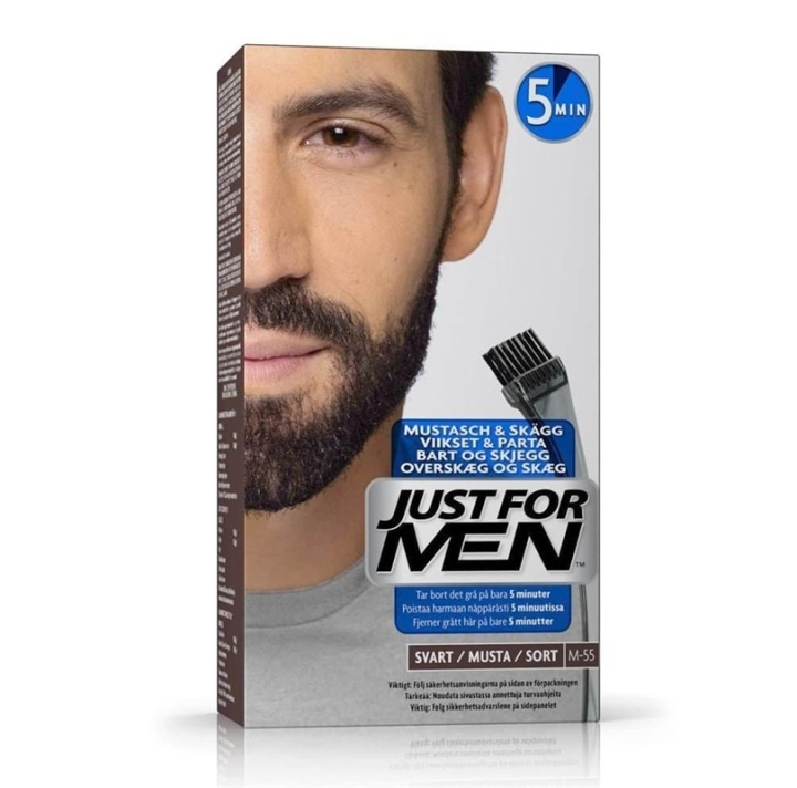 Just For Men Moustache & Beard - Real Black M55 i gruppen HELSE OG SKJØNNHET / Hår & styling / Skjeggpleie / Skjeggfarge hos TP E-commerce Nordic AB (A11117)