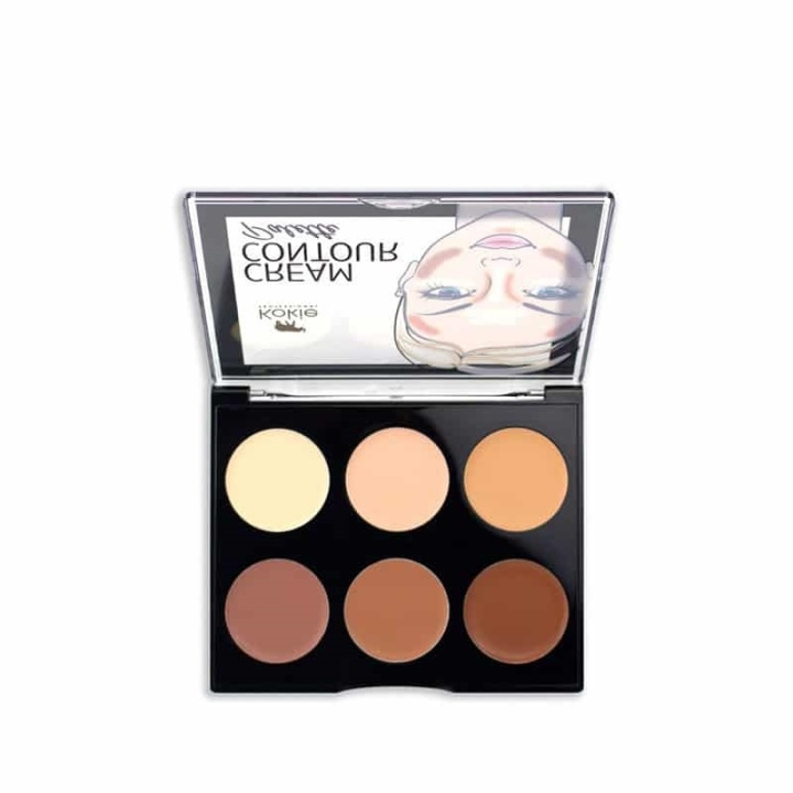 Kokie Cosmetics Kokie Cream Contour Palette - Light/Medium i gruppen HELSE OG SKJØNNHET / Makeup / Makeup ansikt / Contour/Highlight hos TP E-commerce Nordic AB (A11191)