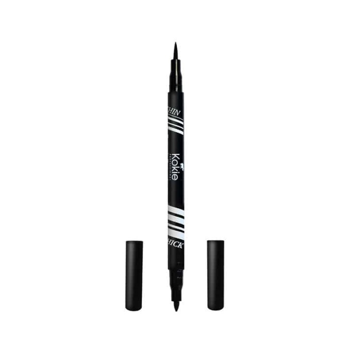 Kokie Dynamic Duo Eyeliner Pen Black i gruppen HELSE OG SKJØNNHET / Makeup / Øyne og øyebryn / Eyeliner/Kajal hos TP E-commerce Nordic AB (A11250)